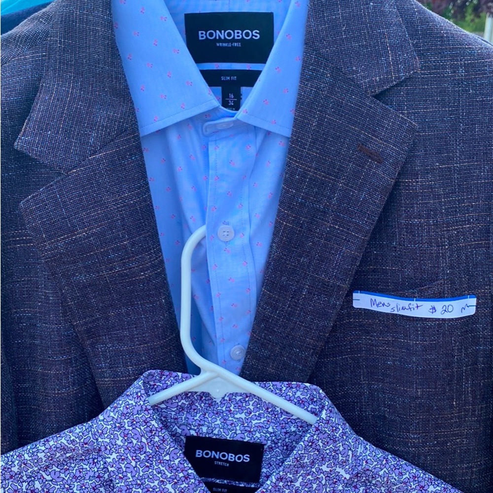 Bonobos Jacket and 2 shirts.